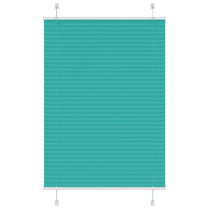vidaXL Pleated Blind Petrol Green 85×100 cm Fabric Width 84.4 cm Polyester