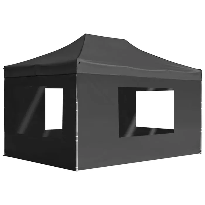 vidaXL Professional Folding Party Tent with Walls Aluminium 4.5×3 m Anthracite