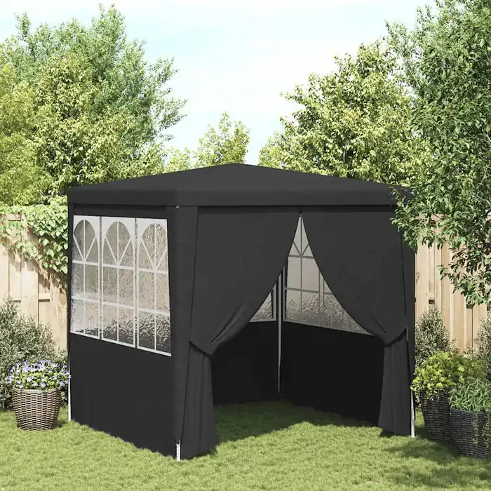 vidaXL Professional Party Tent Side Walls 2.5×2.5 m Anthracite 90 g/m²