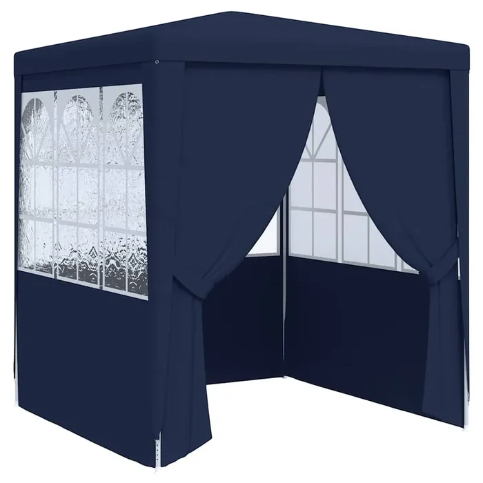 vidaXL Professional Party Tent with Side Walls 2×2 m Blue 90 g/m²