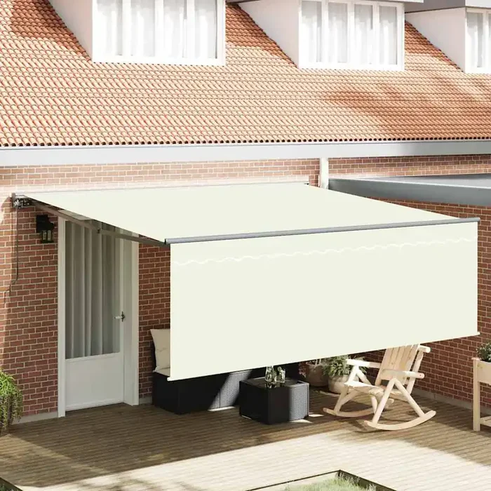 vidaXL Retractable Awning Manual Beige 400 x 300 cm Polyester