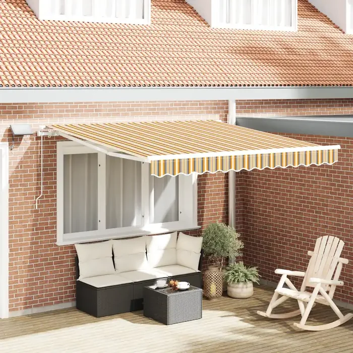 vidaXL Retractable Awning with Multicolor 300 x 250 cm Fabric