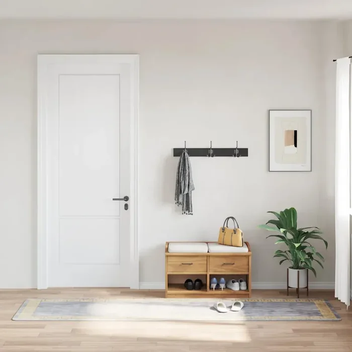 vidaXL Rug Washable 80×300 cm Grey Anti Slip