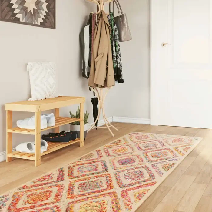 vidaXL Rug Washable Multicolour 80×300 cm Anti Slip