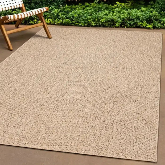 vidaXL Rug ZIZUR 240×240 cm Jute Look Indoor and Outdoor