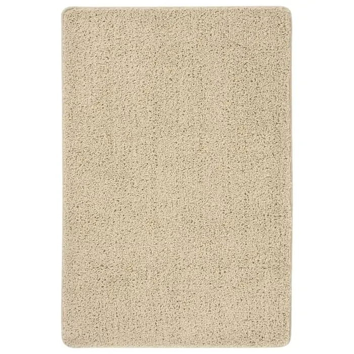 vidaXL Shaggy Rug Cream 140×200 cm Anti Slip