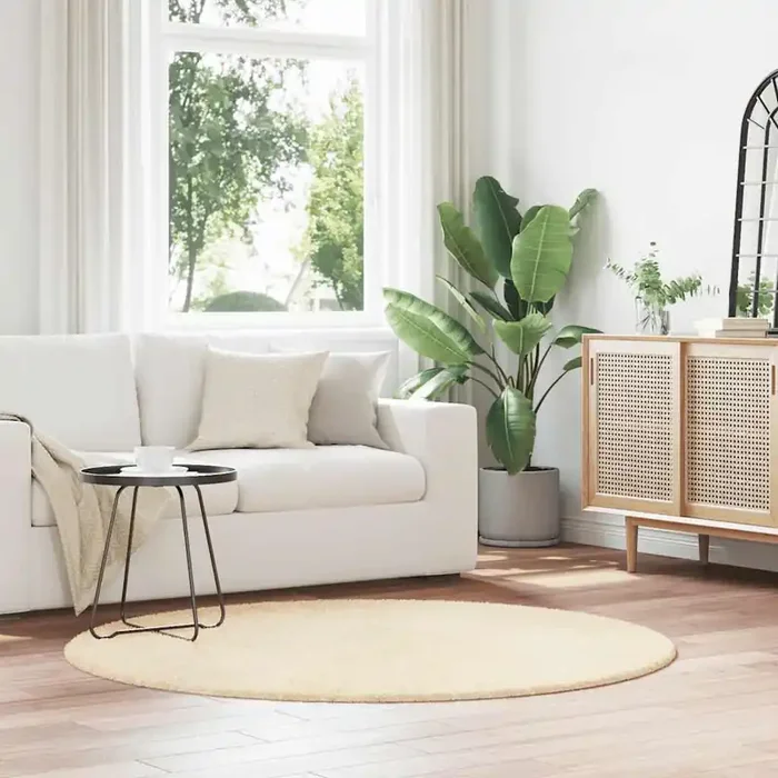 vidaXL Shaggy Rug High Pile NAVARRA Cream 160×160 cm Polyester