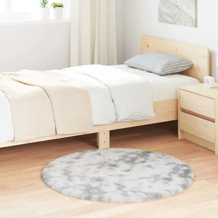 vidaXL Shaggy Rug High Pile NAVARRA Light Grey 100×100 cm Polyester