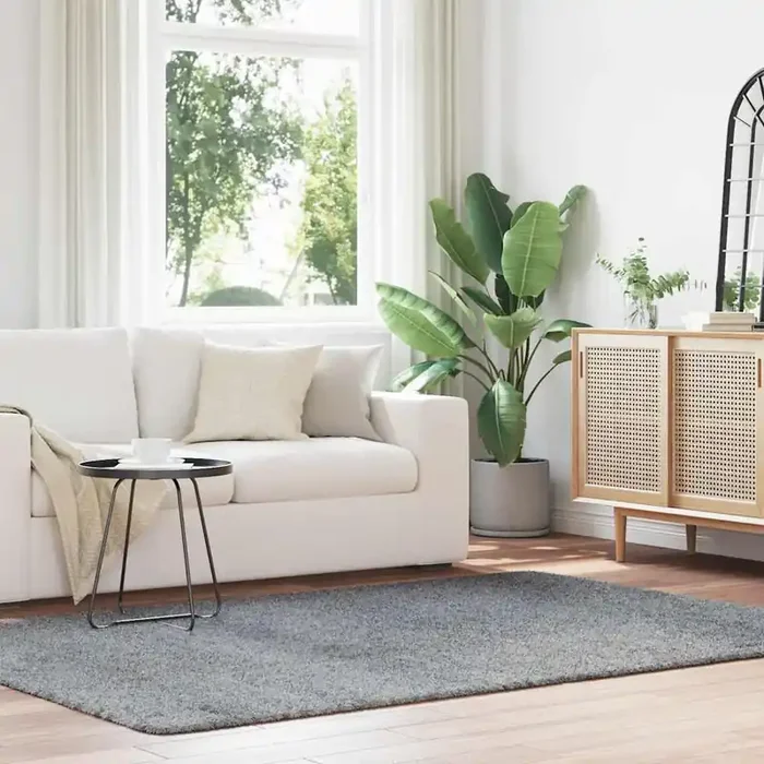 vidaXL Shaggy Rug High Pile NAVARRA Silver Grey 160×230 cm Polyester