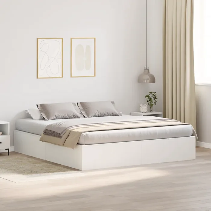 vidaXL Storage Bed Frame White 200×200 cm