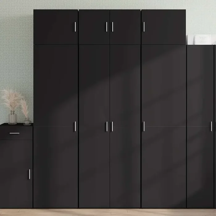vidaXL Storage Cabinet Black 70×42.5×225 cm Engineered Wood