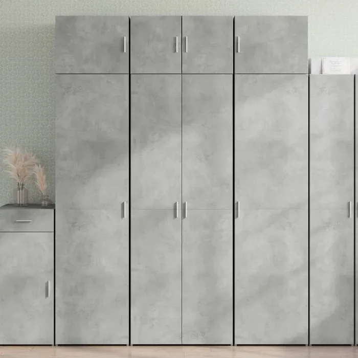 vidaXL Storage Cabinet Concrete Grey 70×42.5×225 cm Engineered Wood