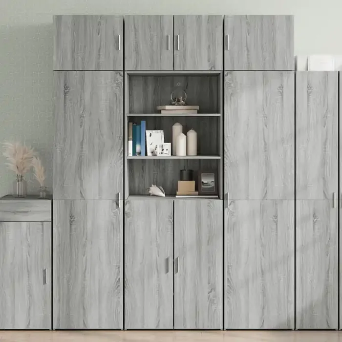 vidaXL Storage Cabinet Grey Sonoma 70×42.5×225 cm Engineered Wood