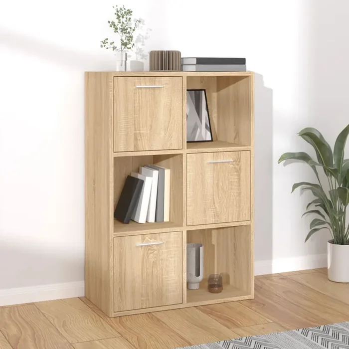vidaXL Storage Cabinet Sonoma Oak 60×29.5×90 cm Engineered Wood