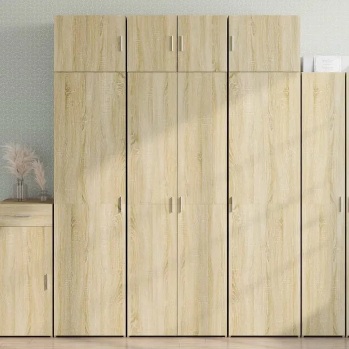 vidaXL Storage Cabinet Sonoma Oak 70×42.5×225 cm Engineered Wood