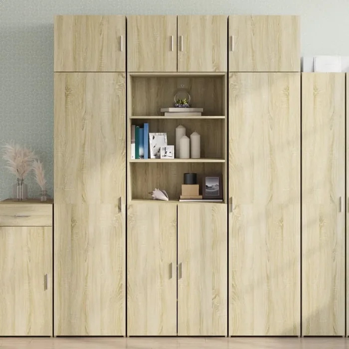 vidaXL Storage Cabinet Sonoma Oak 70×42.5×225 cm Engineered Wood