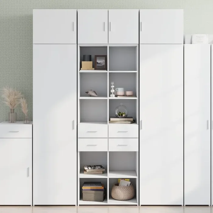 vidaXL Storage Cabinet White 70×42.5×225 cm Engineered Wood