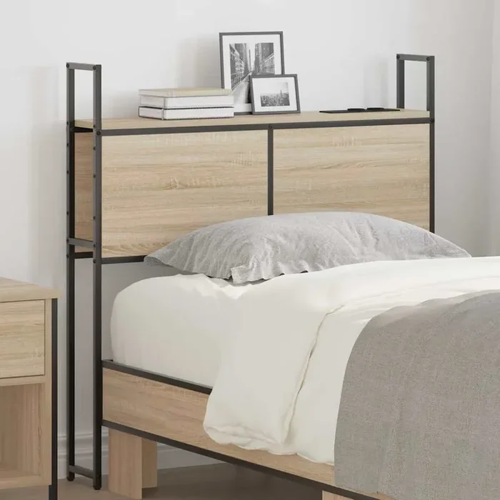 vidaXL Storage Headboard Sonoma oak 75 cm Engineered wood