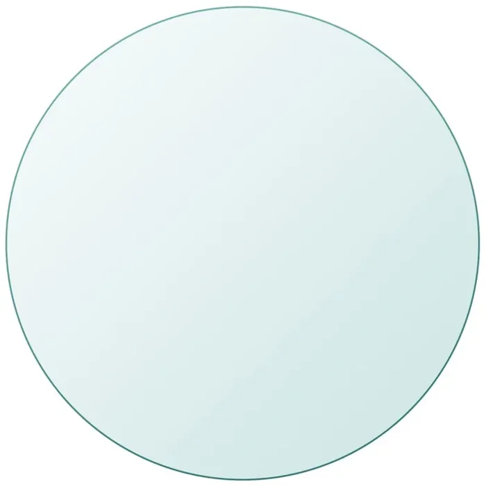 vidaXL Table Top Tempered Glass Round 700 mm