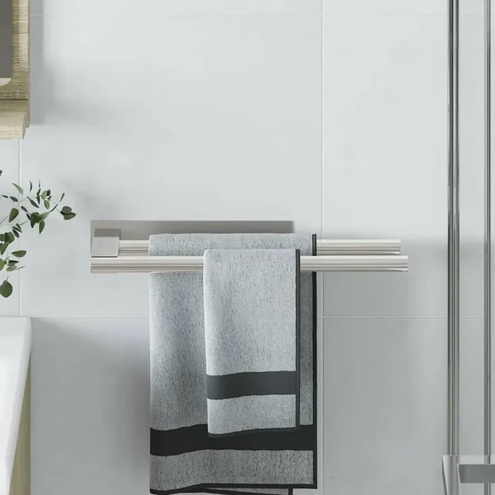 vidaXL Towel Rack Silver 40 x 9 x 4 cm Stainless steel