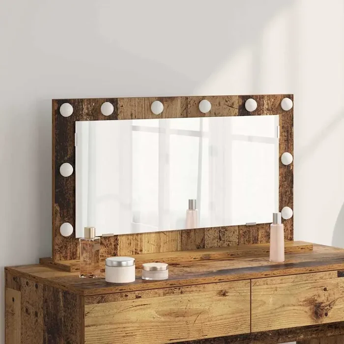 vidaXL Vanity Mirror Old wood Wood, Glass 80 x 45 x 18 cm Mirror