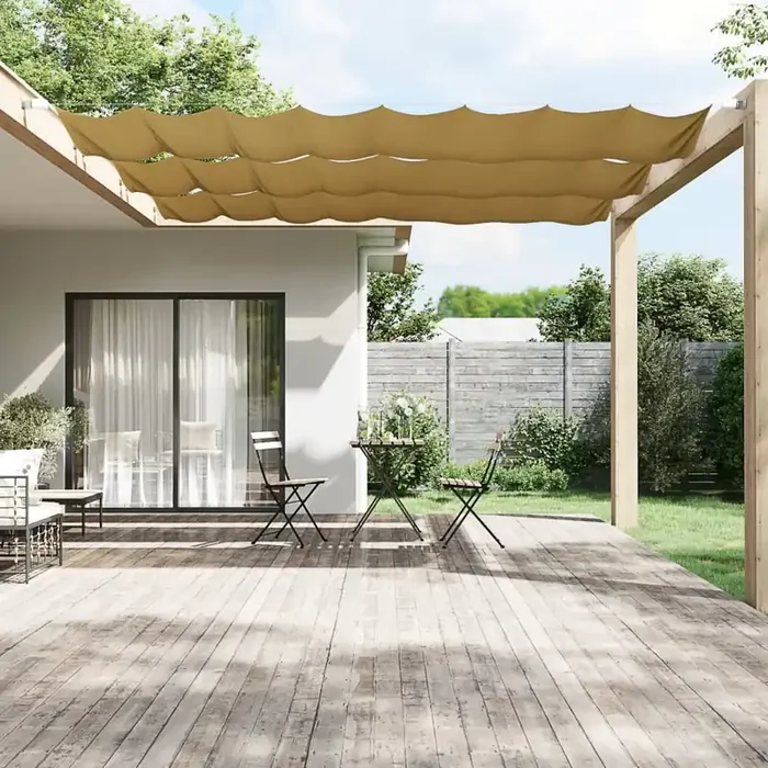 vidaXL Vertical Awning Beige 100×800 cm Oxford Fabric