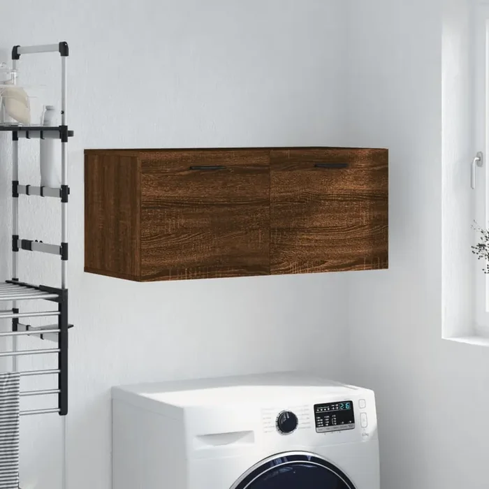 vidaXL Wall Cabinet Brown Oak 80×36.5×35 cm Engineered Wood