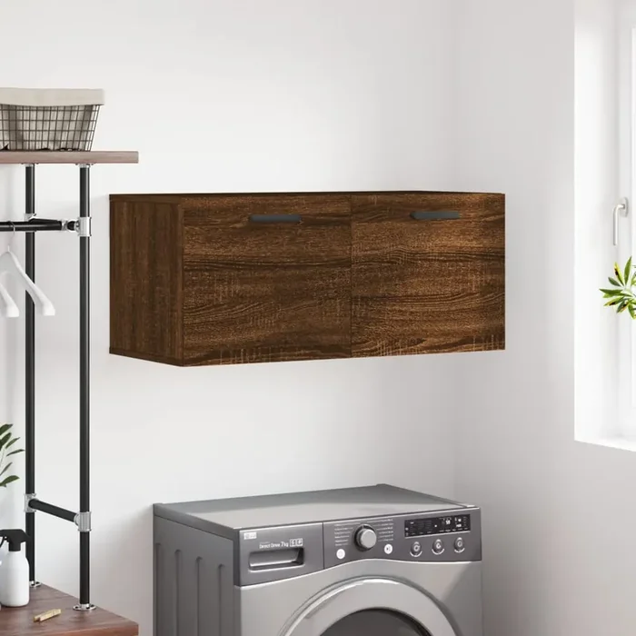 vidaXL Wall Cabinet Brown Oak 80×36.5×35 cm Engineered Wood