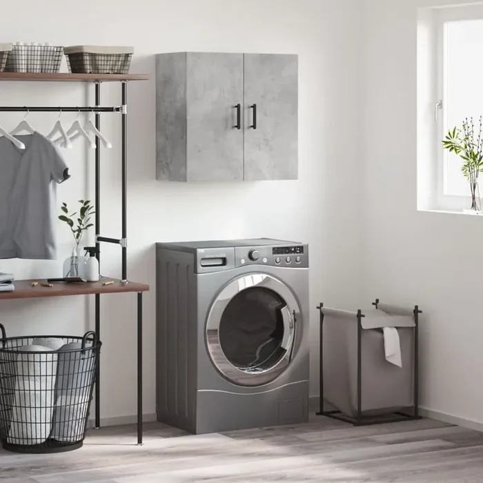 vidaXL Wall Cabinet Concrete Grey 60x31x60 cm Engineered Wood