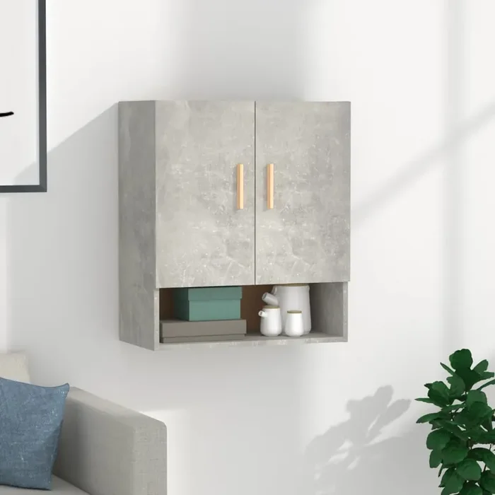 vidaXL Wall Cabinet Concrete Grey 60x31x70 cm Engineered Wood