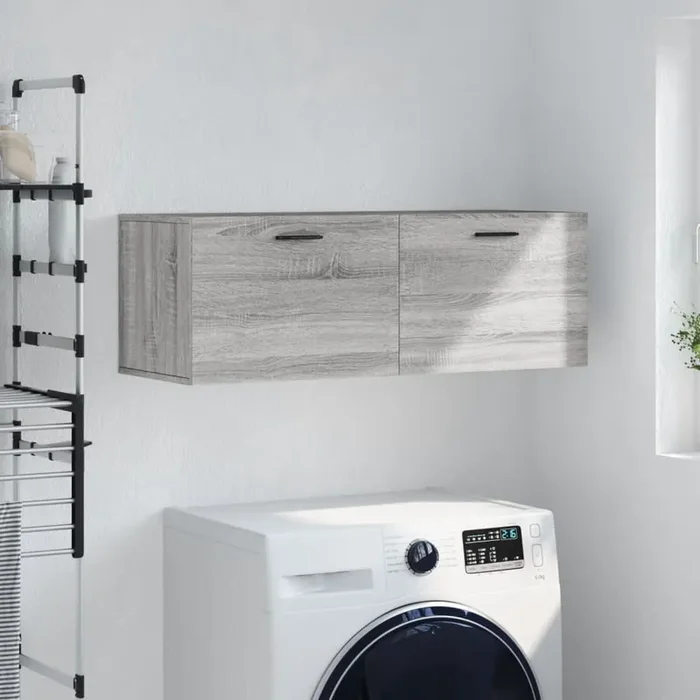 vidaXL Wall Cabinet Grey Sonoma 100×36.5×35 cm Engineered Wood