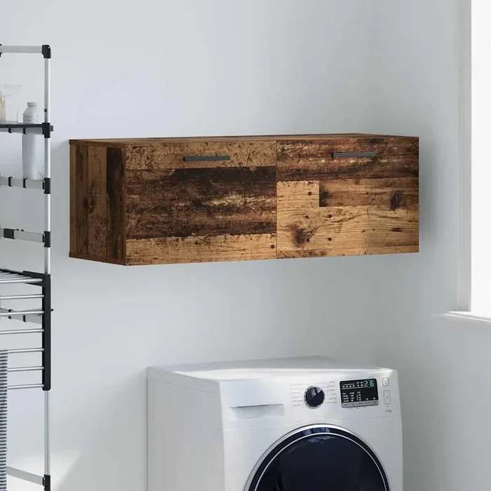 vidaXL Wall Cabinet Old wood 100 x 36.5 x 35 cm Engineered wood