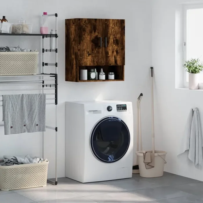 vidaXL Wall Cabinet Smoked Oak 60x31x70 cm Engineered Wood