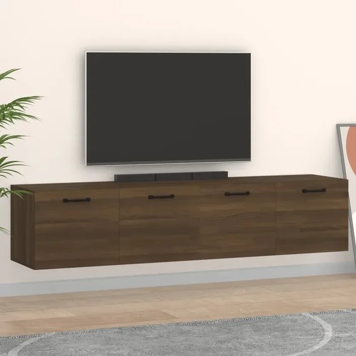 vidaXL Wall Cabinets 2 pcs Brown Oak 60×36.5×35 cm Engineered Wood