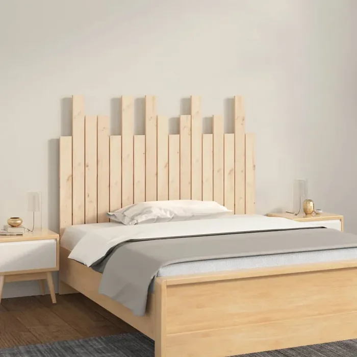 vidaXL Wall Headboard 108x3x80 cm Solid Wood Pine