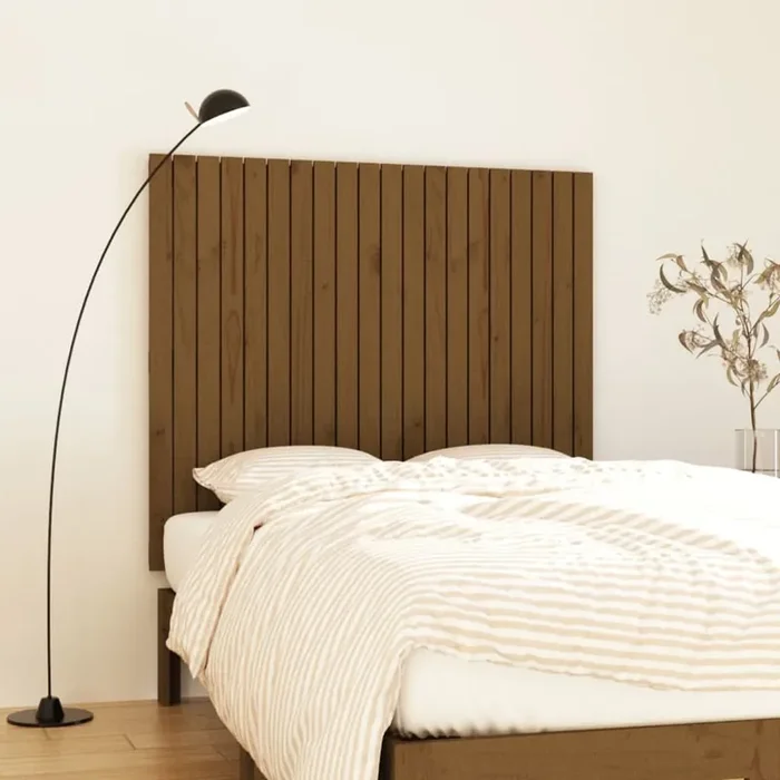 vidaXL Wall Headboard Honey Brown 127.5x3x110 cm Solid Wood Pine