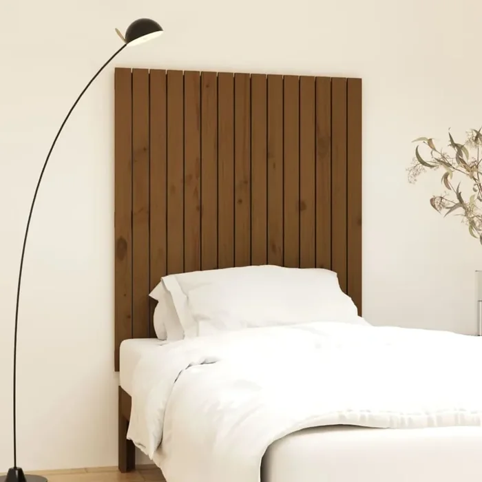 vidaXL Wall Headboard Honey Brown 95.5x3x110 cm Solid Wood Pine