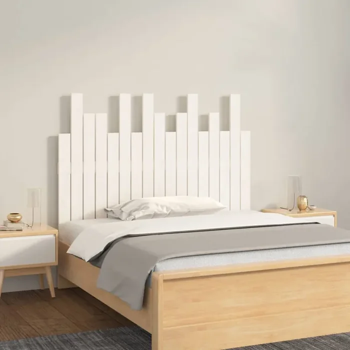 vidaXL Wall Headboard White 108x3x80 cm Solid Wood Pine