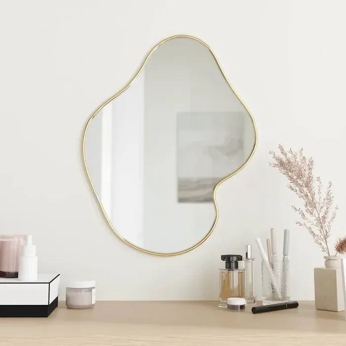 vidaXL Wall Mirror Gold 50×40 cm