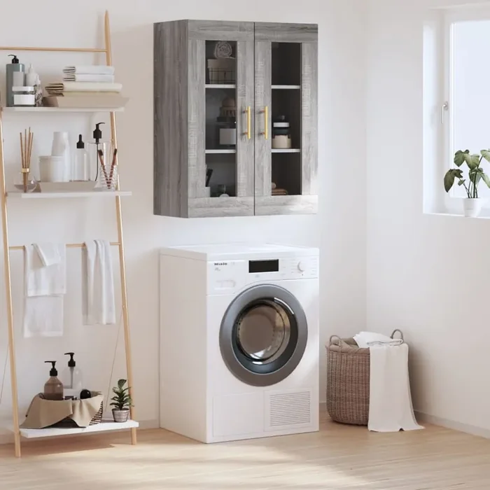 vidaXL Wall Mounted Cabinet Grey Sonoma 69.5x34x90 cm