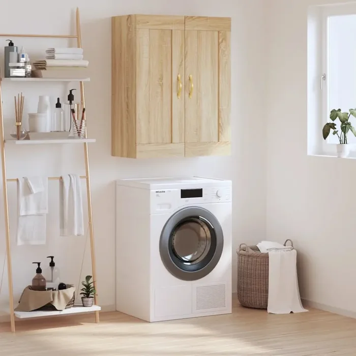 vidaXL Wall Mounted Cabinet Sonoma Oak 69.5x34x90 cm Engineered Wood