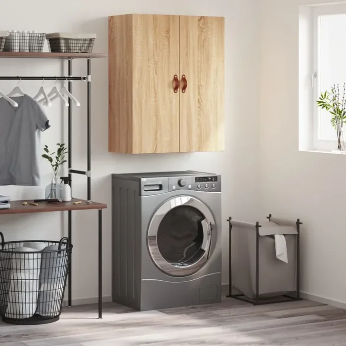 vidaXL Wall Mounted Cabinet Sonoma Oak 69.5x34x90 cm