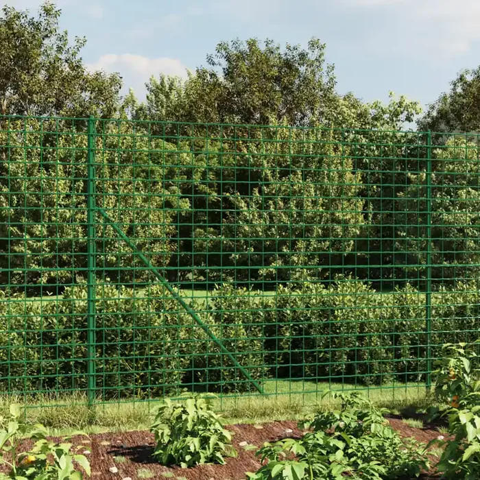 vidaXL Wire Mesh Fence Green 2×25 m Galvanised Steel