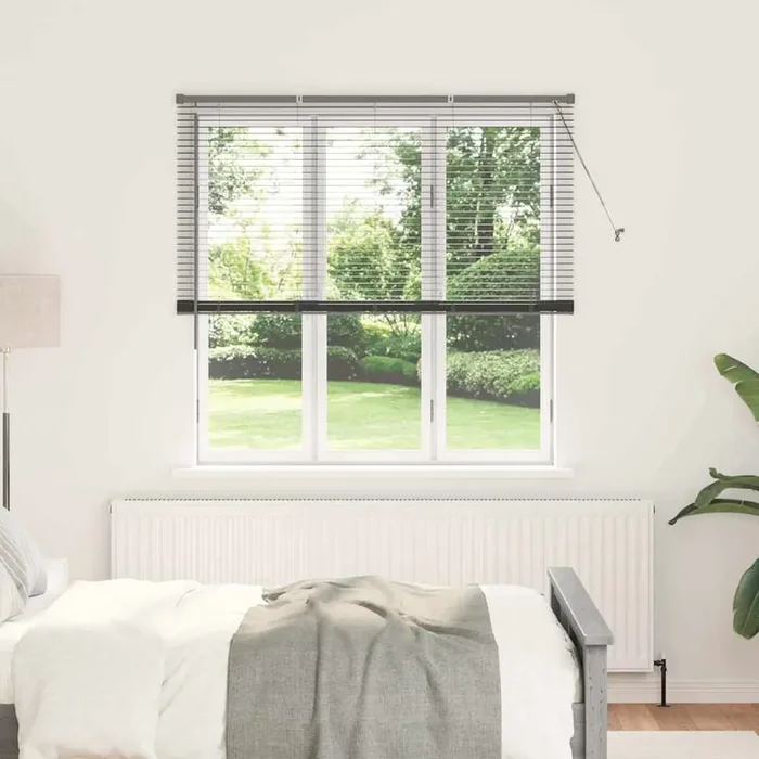 vidaXL with Curtains Other Manual Dark gray Aluminium