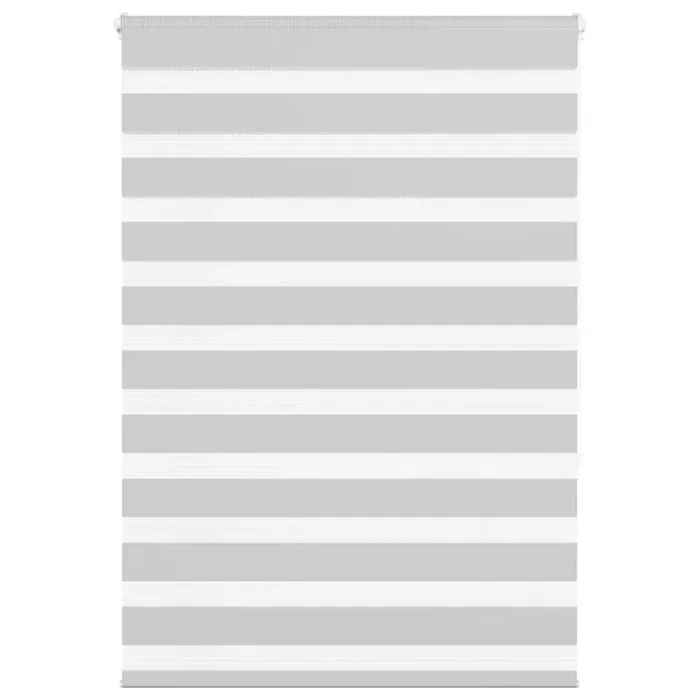 vidaXL Zebra Blind Light Grey 100×150 cm Fabric Width 95.9 cm Polyester