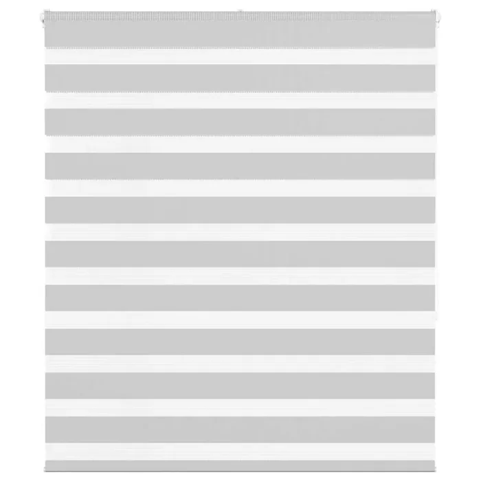 vidaXL Zebra Blind Light Grey 125×150 cm Fabric Width 120.9 cm Polyester