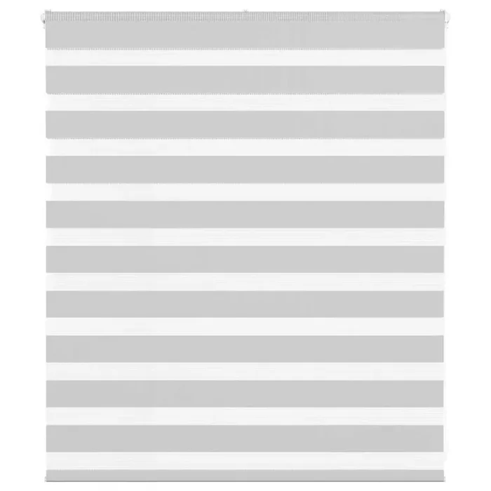 vidaXL Zebra Blind Light Grey 130×100 cm Fabric Width 125.9 cm Polyester