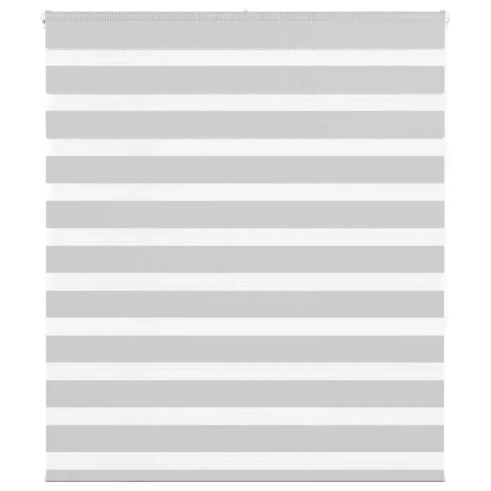 vidaXL Zebra Blind Light Grey 135×150 cm Fabric Width 130.9 cm Polyester
