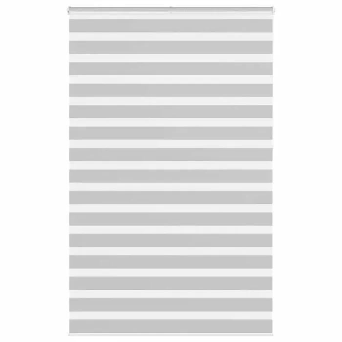 vidaXL Zebra Blind Light Grey 140×230 cm Fabric Width 135.9 cm Polyester
