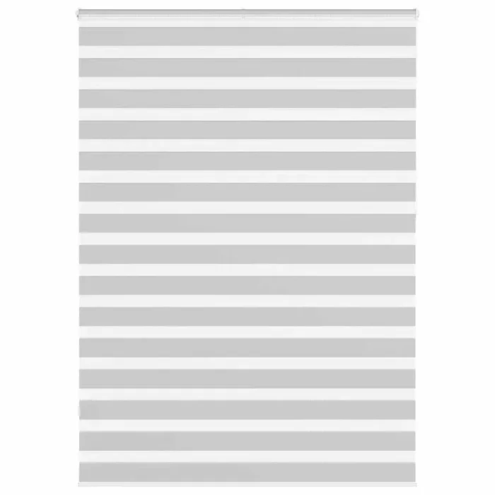 vidaXL Zebra Blind Light Grey 160×230 cm Fabric Width 155.9 cm Polyester